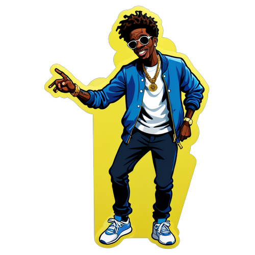 Ontdek de Geniale Hip Hop Moves van Rich Homie Quan op Deze Leuke Sticker!