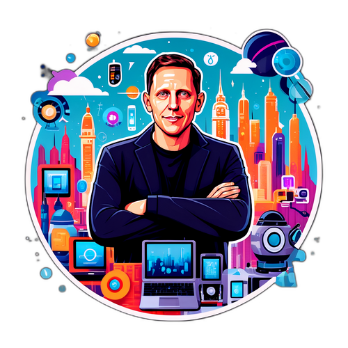 Whimsical Tech Visionary Illustration