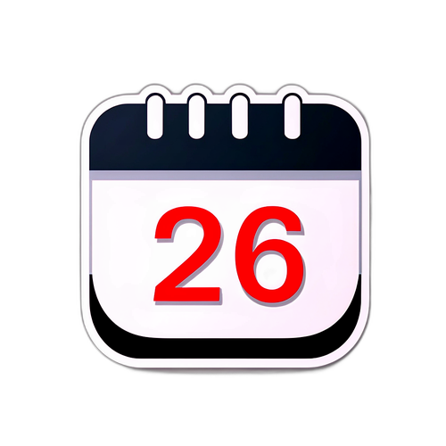 Kalendersticker voor de staking op 26 november 2025