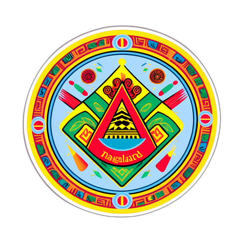 नागालैंड लॉटरी सांबाद लोगो स्टिकर