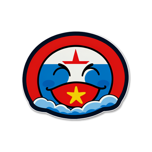 North Korea's Flag Gets a Cheerful Twist! Discover the Adorable Smiley Making Waves for Peace!