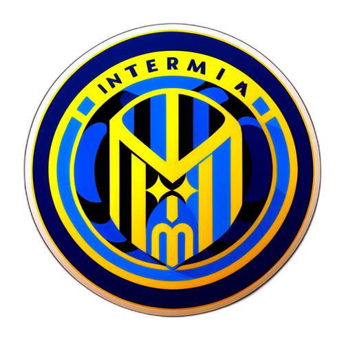 Autocollant Inter Milan avec motifs football stylisés