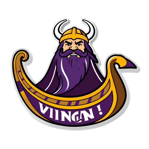 Set Sail with the Minnesota Vikings: The Epic 'Skol!' Sticker You Can't Miss!