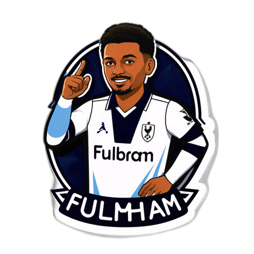Fulham vs Tottenham: Sticker cu Suporterul Echipei