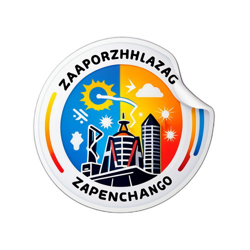 Наклейка з логотипом Запоріжжяобленерго