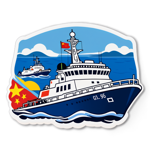 中国海警执法行动贴纸