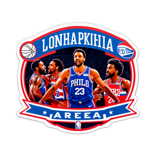 Autocollant de l'arène des 76ers à Philadelphie