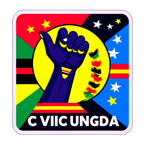 Sticker ya Fahari ya Kiraia Ikisherehekea Uchaguzi wa Uganda