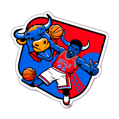 A adesivo inspirado no emocionante jogo entre os Bulls e os 76ers