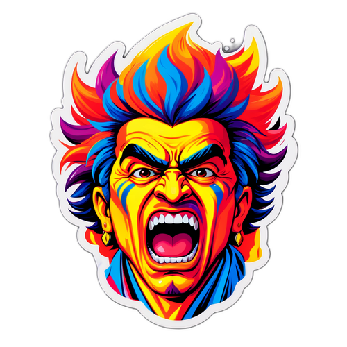 Illustrera Cleto Escobedo III:s ansikte i en dynamisk och intensiv uppenbarelse