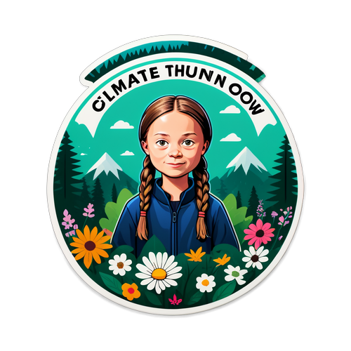 Greta Thunberg's Powerful Message: 'Climate Action Now' Surrounded by Nature's Beauty!