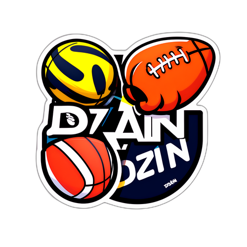 Наклейка для DAZN, що передає захоплення спортом
