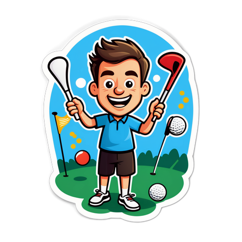 Joyful Golf Swing Sticker