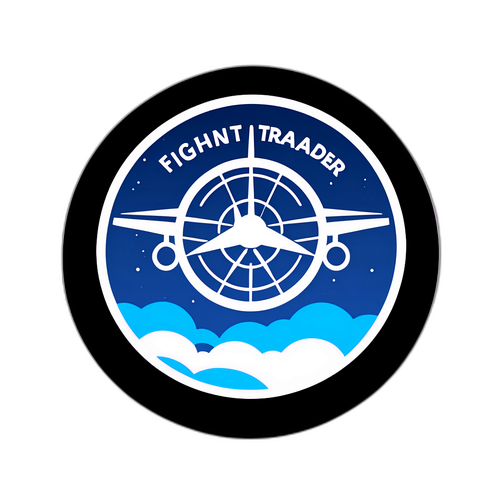 สติ๊กเกอร์การนำเสนอข้อมูลเที่ยวบินจาก Flightradar24 โดยใช้ภาพรถไฟสำหรับการเดินทาง