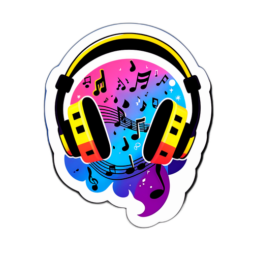 音樂氛圍貼紙設計