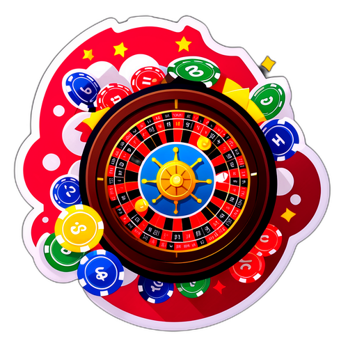 Autocollant Winamax Attrayant avec Motif de Roulette