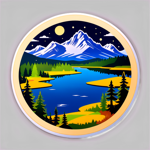 Sceniczny sticker przedstawiający Finlandię