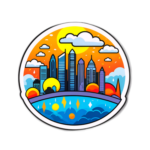 बंगलौर का मौसम-थीम वाला स्टिकर