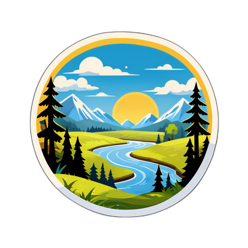 Стикер з пейзажем Храбівського