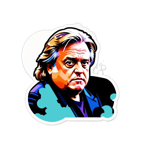 Kraftfull klistremerke av Steve Bannon