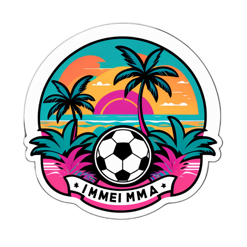 Inter Miami Klistermärke med Tropiska Element