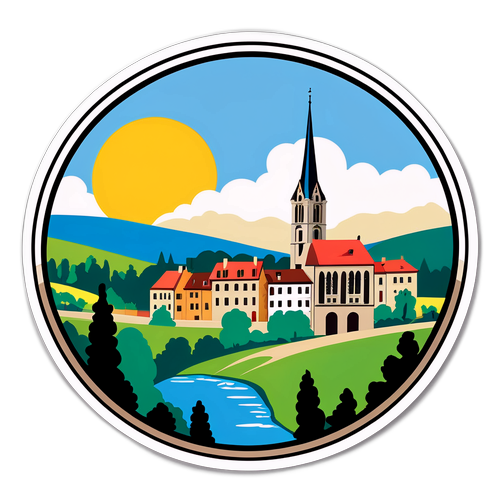 Franse Landschap Sticker