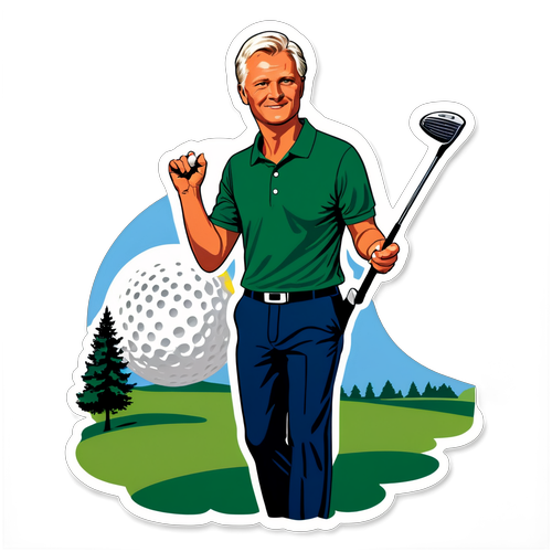 Golfstjärna Sticker