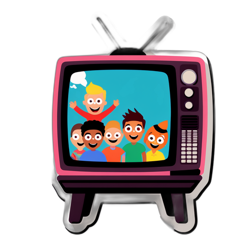 Whimsical Television Characters Sticker