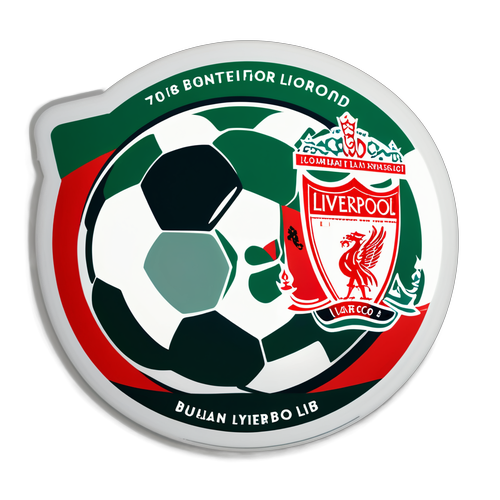 Soccer Ball Sticker featuring Brentford and Liverpool Logos