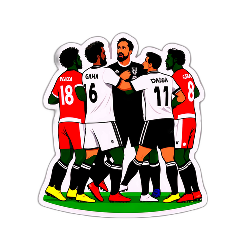 Vasco da Gama ve Internacional Oyuncuları Arasındaki Yoğun An