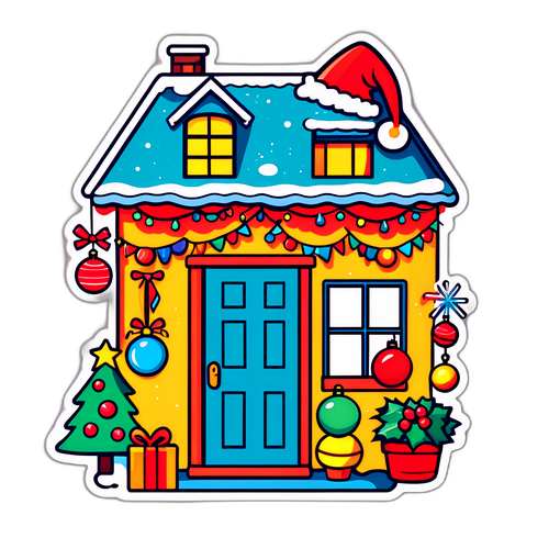 Adesivo di Natale Giocoso