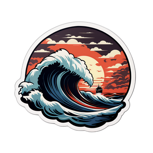 Stiker Kapal Tenggelam di Selat Bali