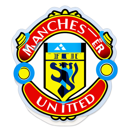 Design de football avec le logo de Manchester United et des éléments compétitifs contre Newcastle