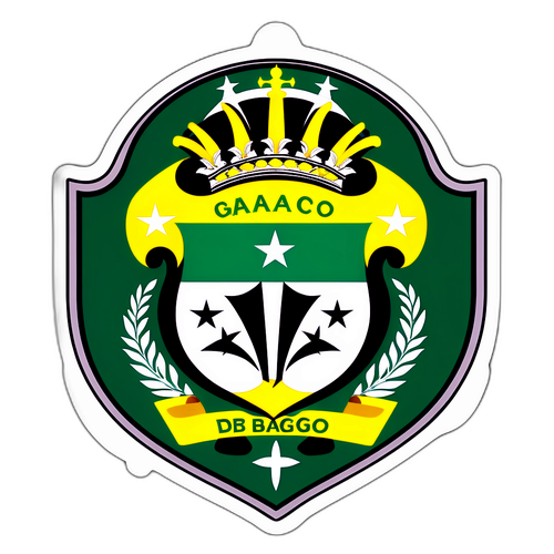 Kreatív fúzió a Vasco da Gama és Botafogo címereivel, a brazil zászló színeiben