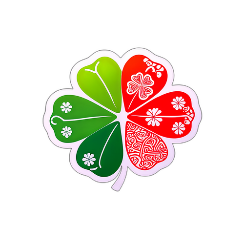 开放的中国四叶草图案