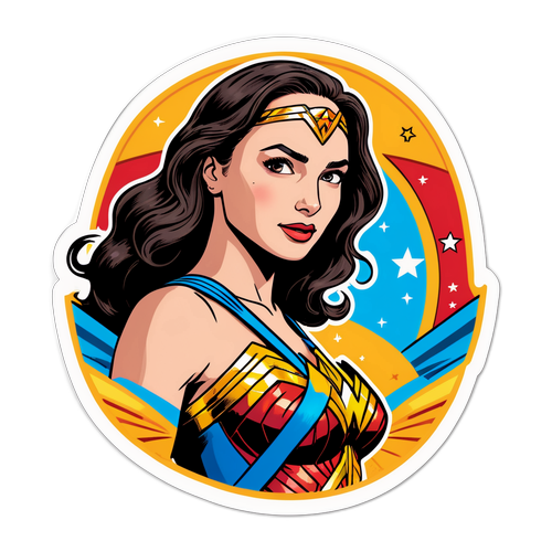 Egy elegáns Wonder Woman matrica