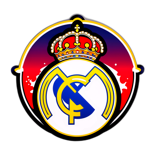 Sticker met Real Madrid en Monaco logo
