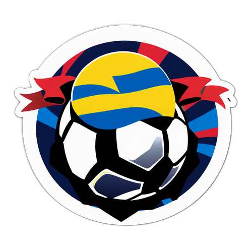 Bola Sepak dengan Bendera Kolombia