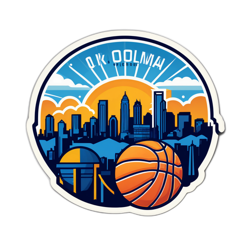 Dinamikong Sticker ng Skyline ng Oklahoma City para sa Laban ng OKC vs Pacers Game 3