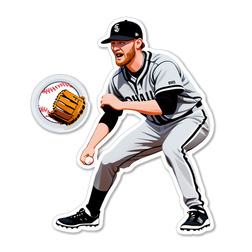 Unleash the Action! Chris Sale's Dynamic Pitch Captured in Stunning Sticker Design