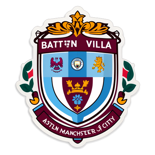 Adesivo "Battle of the Giants" per Aston Villa e Manchester City