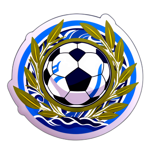 Στόχος ποδοσφαίρου με ελληνικά μοτίβα