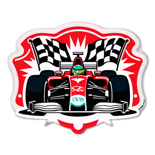 Sticker F1 Racing cu Mașini Stilizate