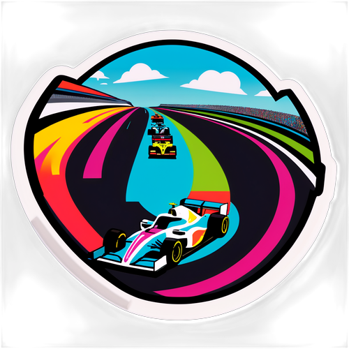 F1-tema klistremerke med racerbiler