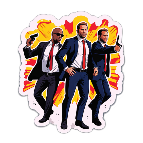 Humoristisk klistermærke fra 'The Hitman's Bodyguard'