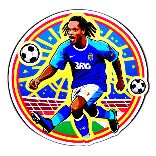 Adesivo dettagliato di Ronaldinho
