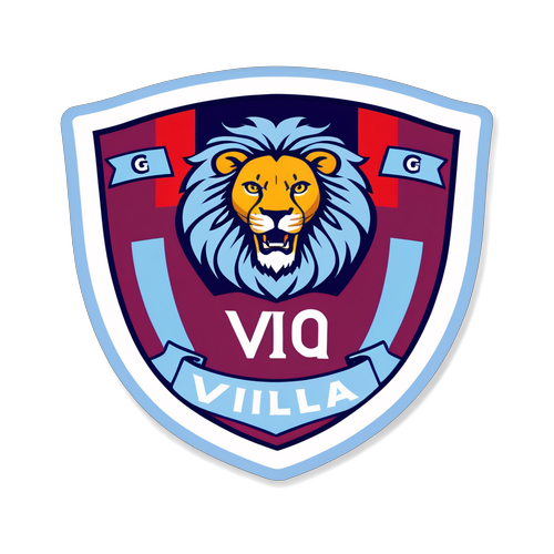 Ulasan Luar Biasa: Lion Crest Aston Villa Bersama Villa Park dalam Sticker Ikonik!