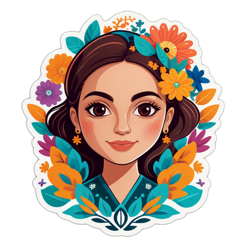 Isang Maliwanag na Ilustrasyon na may Bulaklak