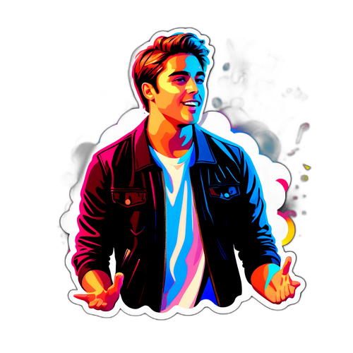 En stilren design av Benjamin Ingrosso som uppträder på scen