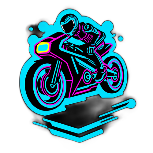 Pegatina Tron: Moto Lumínica